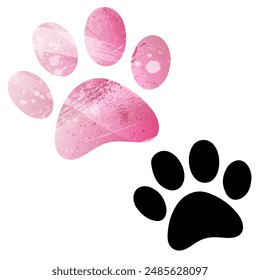 Impresiones de pata. Logo. Ilustración vectorial.