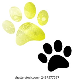 Impresiones de pata. Logo. Ilustración vectorial.