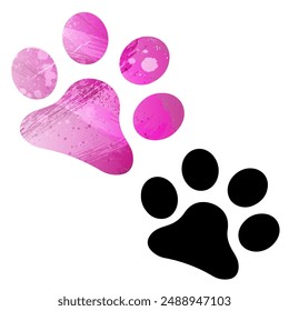 Paw Prints. Logo. Vector Illustration.