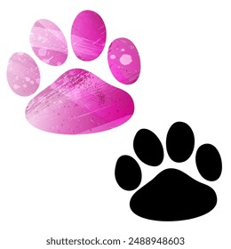 Paw Prints. Logo. Vector Illustration.