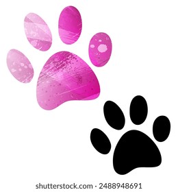 Paw Prints. Logo. Vector Illustration.