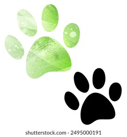 Paw Prints. Logo. Vector Illustration.