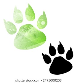 Paw Prints. Logo. Vector Illustration.
