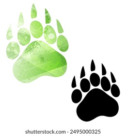 Paw Prints. Logo. Vector Illustration.
