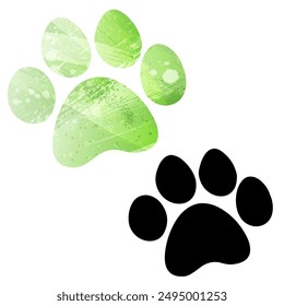 Paw Prints. Logo. Vector Illustration.