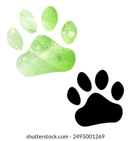 Paw Prints. Logo. Vector Illustration.