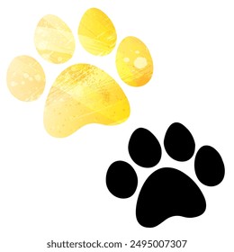 In: Paw Prints. Logo. Vektorillustration.