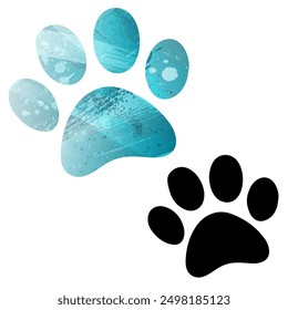 Paw Prints. Logo. Vector Illustration.