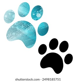 Paw Prints. Logo. Vector Illustration.