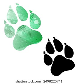 Paw Prints. Logo. Vector Illustration.