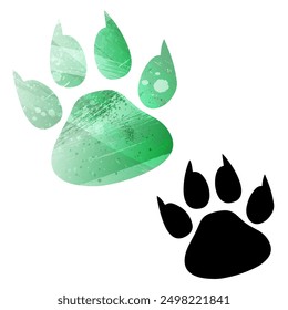 Paw Prints. Logo. Vector Illustration.