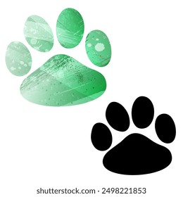 Paw Prints. Logo. Vector Illustration.