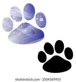 Paw Prints. Logo. Vector Illustration.