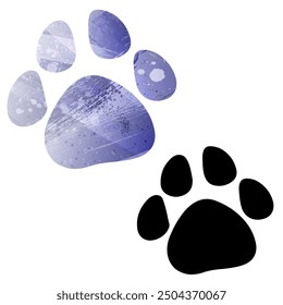 Paw Prints. Logo. Vector Illustration.