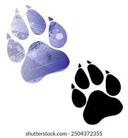 Huellas de patas. Logotipo. Ilustración vectorial.