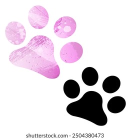 Paw Prints. Logo. Vector Illustration.