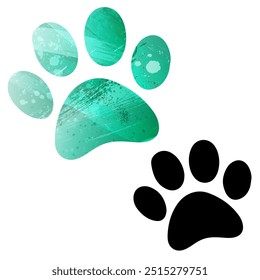 Paw Prints. Logo. Vector Illustration.