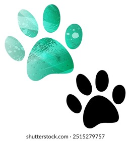 Paw Prints. Logo. Vector Illustration.