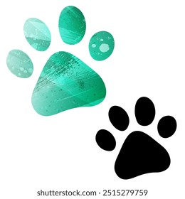 Paw Prints. Logo. Vector Illustration.
