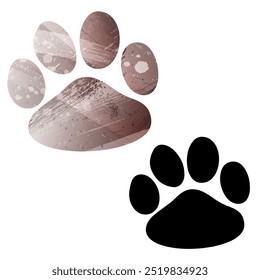 Paw Prints. Logo. Vector Illustration.