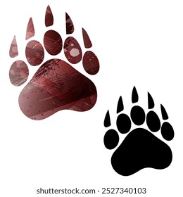 Impressões de patas. Logotipo. Ilustração de vetor.