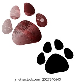 Paw Prints. Logo. Vector Illustration.