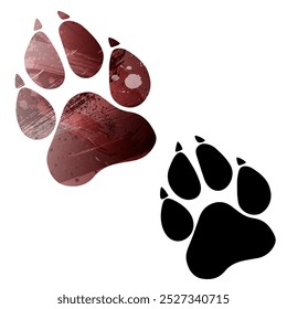 Huellas de patas. Logotipo. Ilustración vectorial.