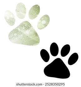 Paw Prints. Logo. Vector Illustration.