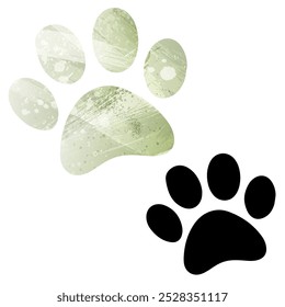 Paw Prints. Logo. Vector Illustration.