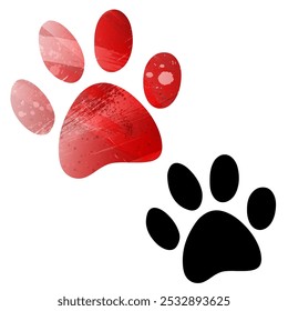 Paw Prints. Logo. Vector Illustration.