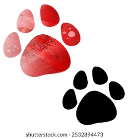 Paw Prints. Logo. Vector Illustration.