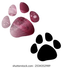Paw Prints. Logo. Vector Illustration.