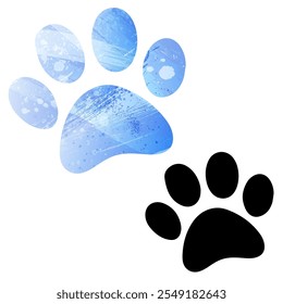 Paw Prints. Logo. Vector Illustration.