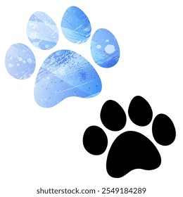 Paw Prints. Logo. Vector Illustration.