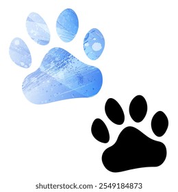 Paw Prints. Logo. Vector Illustration.