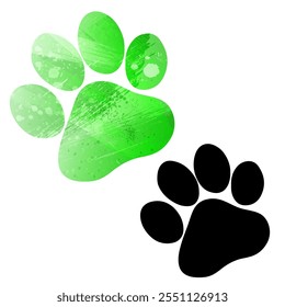 Paw Prints. Logo. Vector Illustration.