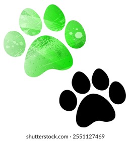Paw Prints. Logo. Vector Illustration.