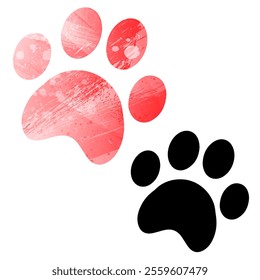 Paw Prints. Logo. Vector Illustration.