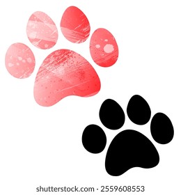 Paw Prints. Logo. Vector Illustration.