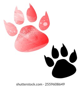 Paw Prints. Logo. Vector Illustration.