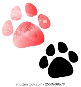 Paw Prints. Logo. Vector Illustration.