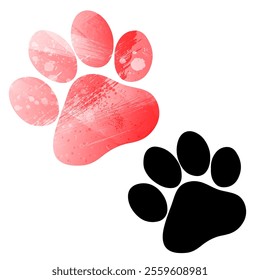Paw Prints. Logo. Vector Illustration.