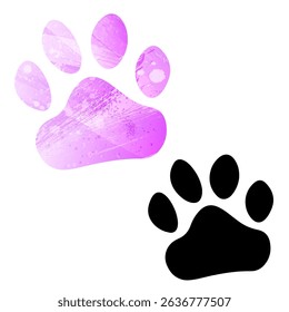 Paw Prints. Logo. Vector Illustration.