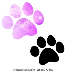 Paw Prints. Logo. Vector Illustration.