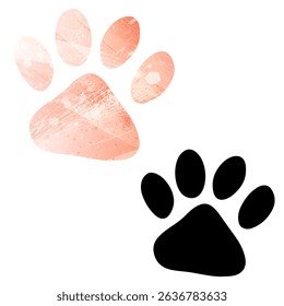 Paw Prints. Logo. Vector Illustration.