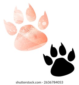 Paw Prints. Logo. Vector Illustration.