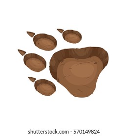 Paw Prints. Logo. Vector Illustration. Isolated vector Illustration. Wolf footprints.
wolf tracks in the ground
