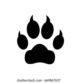 Paw Prints. Logo. Vector Illustration. Isolated vector Illustration. Black on White background. EPS Illustration.