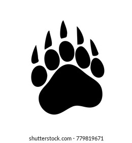 Paw Prints. Logo. Vector Illustration. Isolated vector Illustration. Black on White background. EPS Illustration.