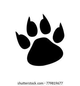 Paw Prints. Logo. Vector Illustration. Isolated vector Illustration. Black on White background. EPS Illustration.